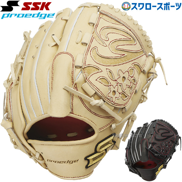 SSK 野球 硬式グローブ プロエッジ 投手用 PEK8136L22F B 赤 - グローブ