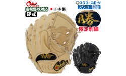 【9/7 ポイント7倍】 野球 ファイヤーズ 硬式グローブ グラブ 硬式 高校野球対応 一般 ピッチャー 投手用 BIG勝刺しゅう FG-28KH3SKG FIRES