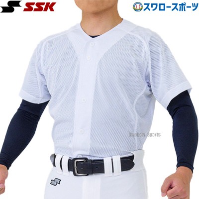 野球 SSK エスエスケイ ウェア ウエア ユニフォームシャツ メッシュ 練習着  2ボタン PUST006M 野球用品 スワロースポーツ