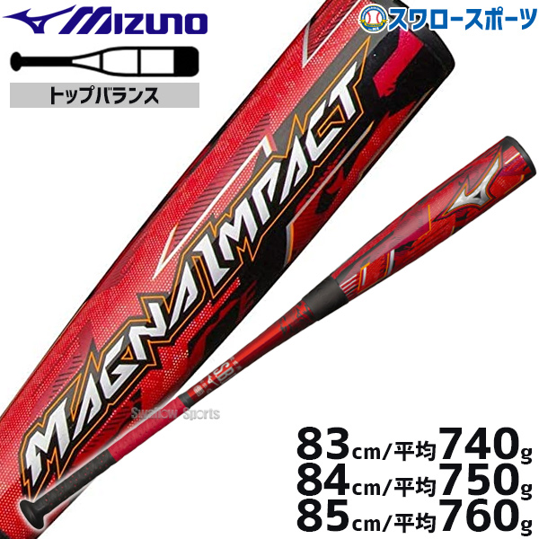 ミズノ（MIZUNO） 軟式用バット マグナインパクト 84cm/平均710g - バット