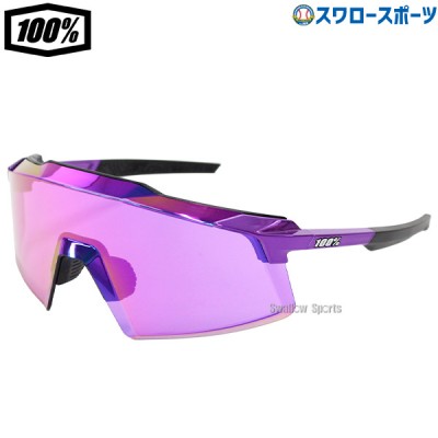 野球 100％ ワンハンドレッド アクセサリー サングラス Aerocraft エアロクラフト Gloss Purple Chrome 60032-00014 野球用品 スワロースポーツ