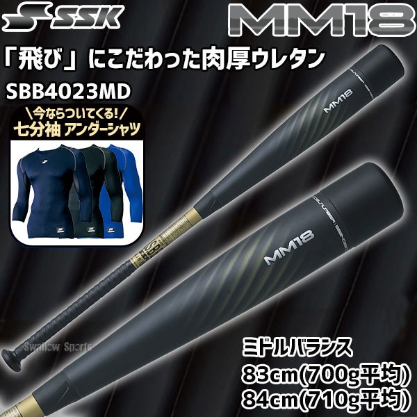 野球 バット 軟式 SSK MM18 ミドル エスエスケイ 710g 軟式一般 複合