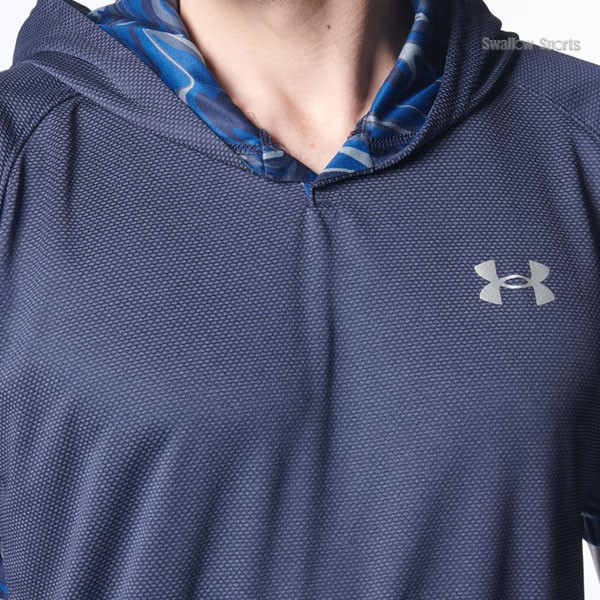 ファイテンパワーテープ付き 野球 アンダーアーマー パーカー ウエア フード 半袖 UA BASEBALL SS HOODIE 1378240 underarmour 夏 トレーニング 野球用品 スワロースポーツ