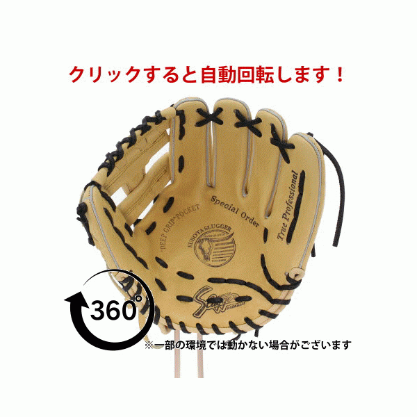 【10/7 ポイント7倍】 野球 久保田スラッガー スワロー限定 オーダー 硬式グローブ 高校野球対応 グラブ 内野 内野手用 セカンド ショート用 小さめ 湯もみ型付け済み 硬式ボール 2球 セット KSG-23MS-SKZ 1BJBH436001P