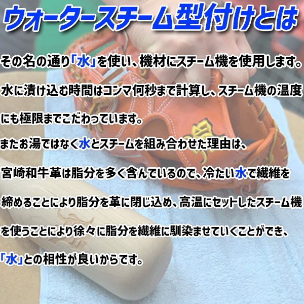 野球 JB 和牛JB 硬式グローブ グラブ 内野手用 二塁手 遊撃手 和牛 ウォータースチーム型付け済 高校野球対応 型付け済み JB-004WS JB23-004WS