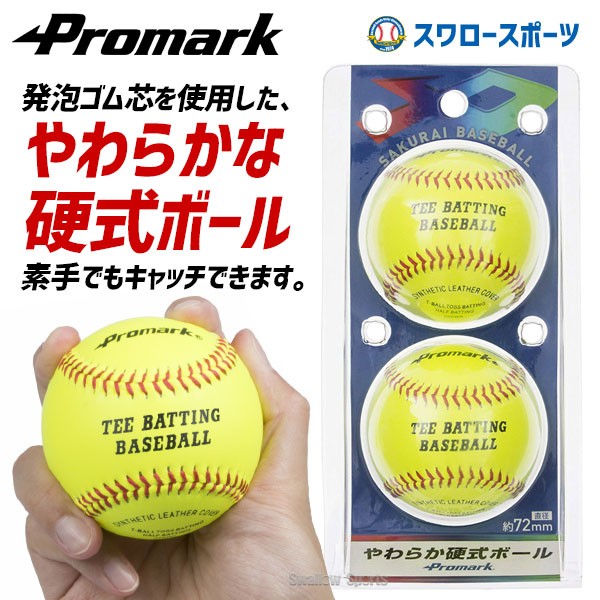 プロマーク やわらか硬式ボール 2個入 A号球サイズ 野球 ボール 硬式