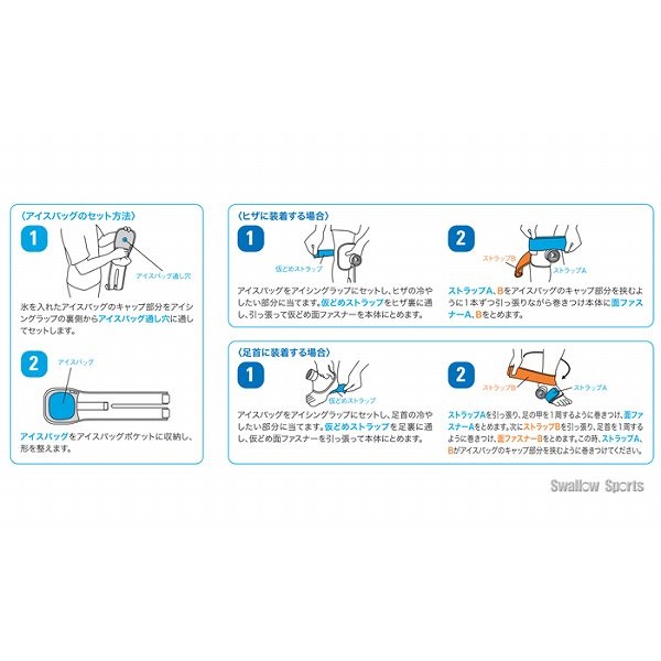 ザムスト ZAMST アイシングサポーター IW-1 腕・足用 378201 野球 アイシング 野球肘 野球部 野球用品 スワロースポーツ
