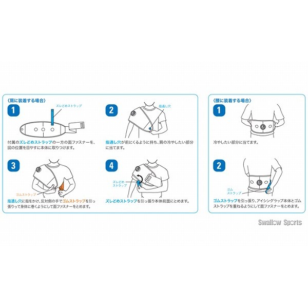 ザムスト ZAMST アイシングサポーター IW-2 肩・腰用 378202 野球 アイシング 野球肩 野球部 野球用品 スワロースポーツ