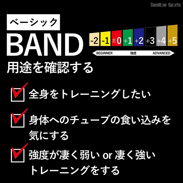 野球 D＆M THERABAND セラバンド ブリスターパック 2m 強度レベル-1 イエロー エクササイズ チューブ TBB1 野球用品 スワロースポーツ