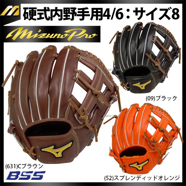 再入荷安い ミズノ 硬式グラブ 内野手用 右投げ ミズノプロ フィンガー