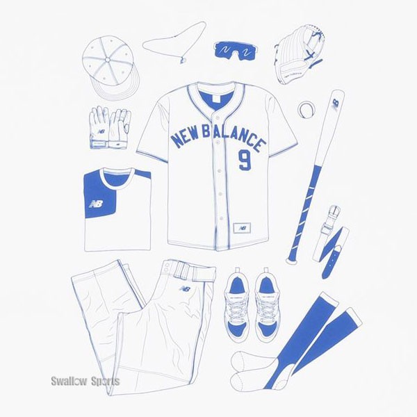 野球 ニューバランス ウエア ウェア Tシャツ QTMコレクション BASEBALL ESSENTIALS T-SHIRT 半袖 丸首 大谷翔平 MT43948 newbalance 野球用品 スワロースポーツ