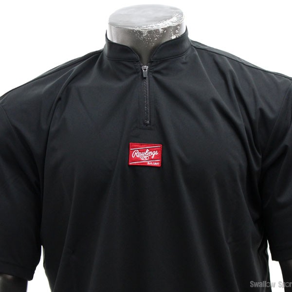 野球 ローリングス ウェア ウェア HYPRE FIELD ショートスリーブ ブレイヤー  ZIP Tシャツ 半袖 AOS12HF01ZS Rawlings