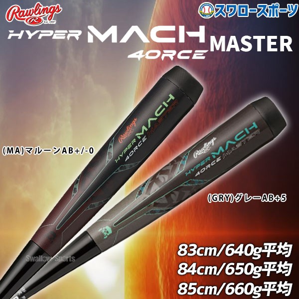 野球 ローリングス 軟式バット 一般 FRP製 ハイパー マッハ フォース マスター HYPER MACH 4ORCE MASTER BR4FHM4CM Rawligs 野球用品 スワロースポーツ