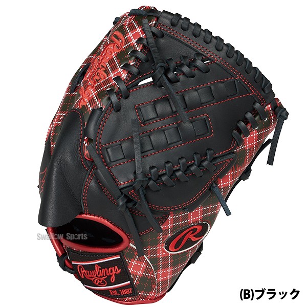 9/17P10倍！ 野球 ローリングス 軟式グラブ グローブ HYPER TECH GRAPHIC Tartan Check 投手用 右投用 左投用 投手 ピッチャー 軟式用 軟式野球 GR4FHTGA15W RAWLINGS 野球用品 スワロースポーツ