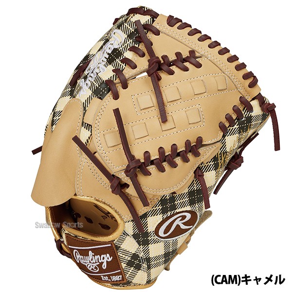 9/17P10倍！ 野球 ローリングス 軟式グラブ グローブ HYPER TECH GRAPHIC Tartan Check 投手用 右投用 左投用 投手 ピッチャー 軟式用 軟式野球 GR4FHTGA15W RAWLINGS 野球用品 スワロースポーツ