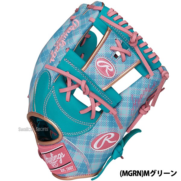 9/17P10倍！ 野球 ローリングス 軟式グラブ グローブ HYPER TECH GRAPHIC Tartan Check 内野手用 右投用 内野手 内野 軟式用 軟式野球 GR4FHTGN62 RAWLINGS 野球用品 スワロースポーツ