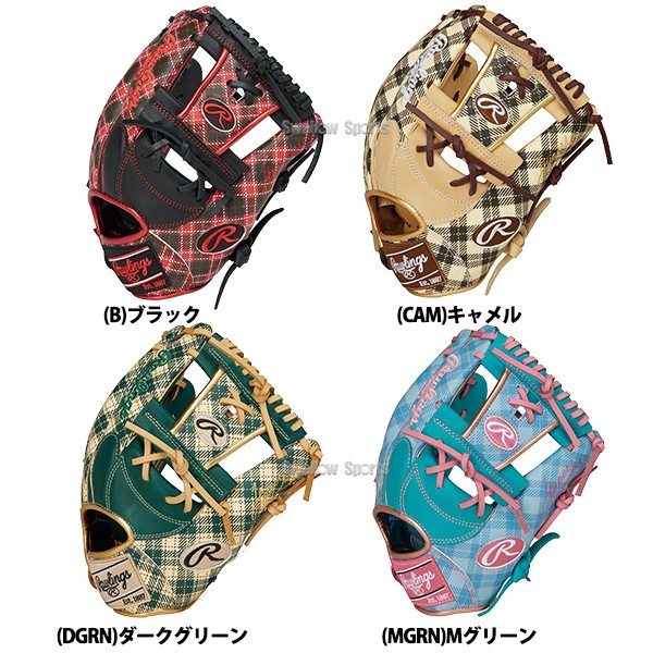 9/17P10倍！ 野球 ローリングス 軟式グラブ グローブ HYPER TECH GRAPHIC Tartan Check 内野手用 右投用 内野手 内野 軟式用 軟式野球 GR4FHTGN62 RAWLINGS 野球用品 スワロースポーツ