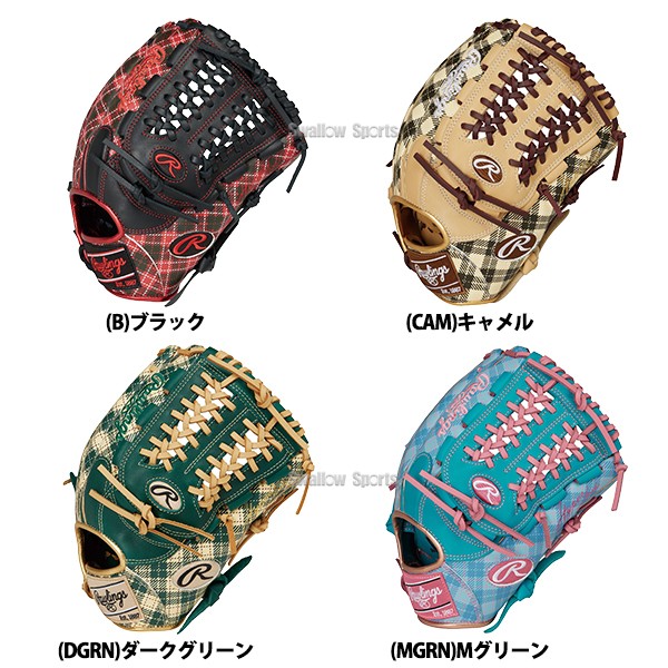 9/17P10倍！ 野球 ローリングス 軟式グラブ グローブ HYPER TECH GRAPHIC Tartan Check オールラウンド用 右投用 左投用 オールラウンド 軟式用 軟式野球 GR4FHTGN65 RAWLINGS 野球用品 スワロースポーツ