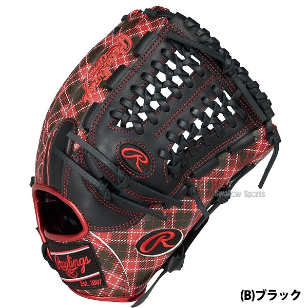 9/17P10倍！ 野球 ローリングス 軟式グラブ グローブ HYPER TECH GRAPHIC Tartan Check オールラウンド用 右投用 左投用 オールラウンド 軟式用 軟式野球 GR4FHTGN65 RAWLINGS 野球用品 スワロースポーツ