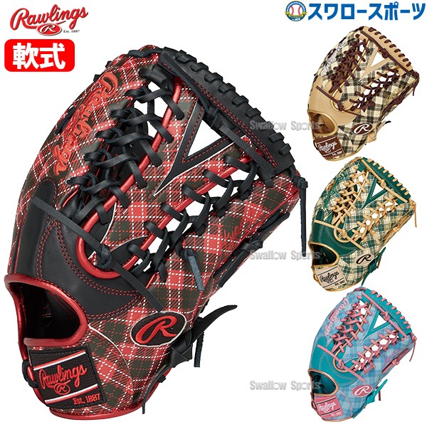 野球 ローリングス 軟式グラブ グローブ HYPER TECH GRAPHIC Tartan Check 外野手用 右投用 左投用 外野手 外野 軟式用 軟式野球 GR4FHTGY719 RAWLINGS 野球用品 スワロースポーツ