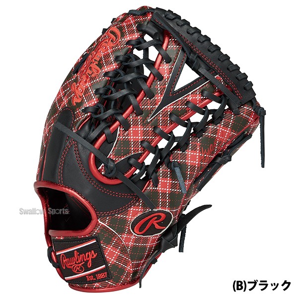 野球 ローリングス 軟式グラブ グローブ HYPER TECH GRAPHIC Tartan Check 外野手用 右投用 左投用 外野手 外野 軟式用 軟式野球 GR4FHTGY719 RAWLINGS 野球用品 スワロースポーツ