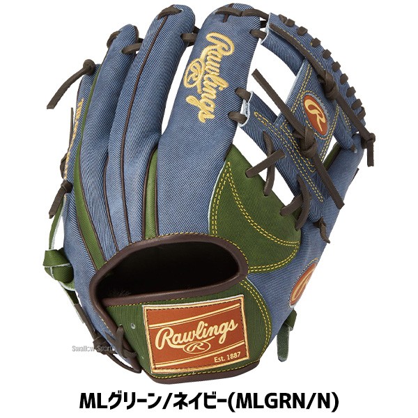 野球 ローリングス 限定 軟式グローブ グラブ 右投用 内野 内野手用 HOH? HERITAGE PRO JEANS GR4FR7N62 RAWLINGS 野球用品 スワロースポーツ