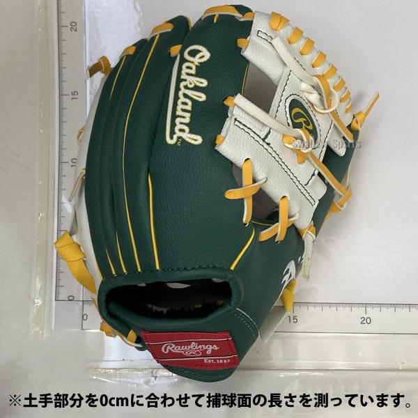 【湯もみ型付け不可】野球 ローリングス キッズ 少年用 軟式グローブ グラブ オークランドアスレチックス 10インチグラブ OAK10 Rawlings 右投用 野球用品 スワロースポーツ