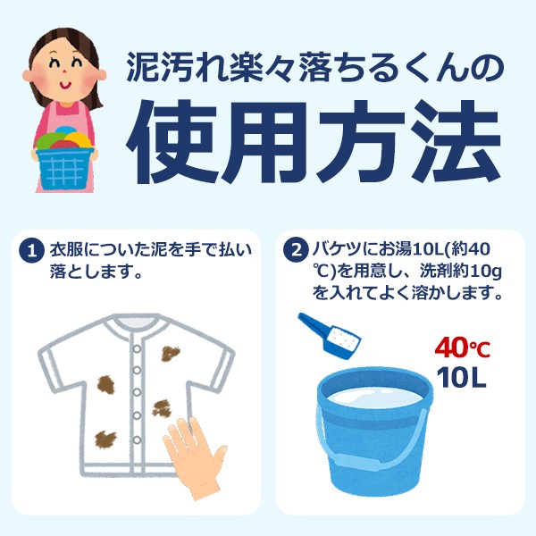 野球 スワロースポーツオリジナル 洗剤  泥汚れ楽々落ちるくん 洗濯用 合成洗剤 お試しパック 60g SENZAI60 野球用品 スワロースポーツ