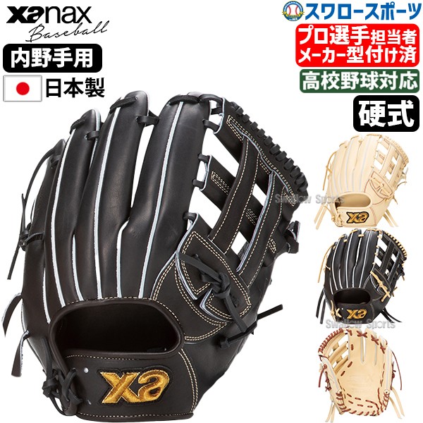 【予約商品】1月上旬発送予定 野球 ザナックス  メーカー型付け済 硬式 グローブ  グラブ トラストエックス 内野手用 右投用 高校野球対応 TRUSTX IB1型 BHG25IB1X XANAX 野球用品 スワロースポーツ