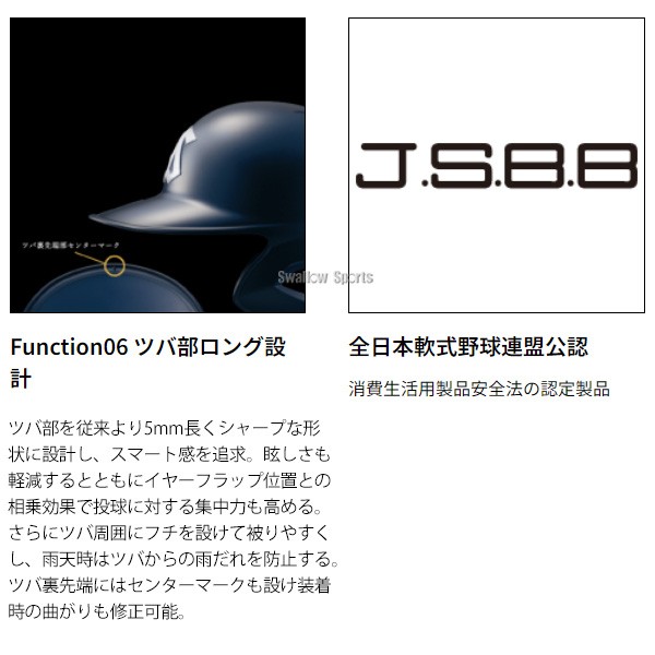 野球 ゼット JSBB公認 軟式野球 打者用 ヘルメット 両耳 SGマーク対応商品 BHL380 ZETT